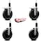 Service Caster 6'' Phenolic Swivel 1-1/4'' Expand Stem Caster Set 2 Total Lock Brakes, 4PK SCC-EXTTL20S615-PHS-2-S-2-114 - alternate 2